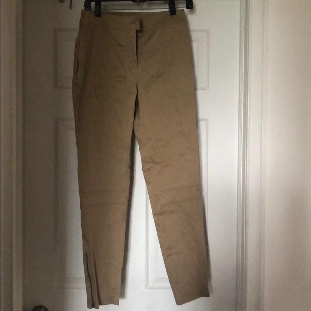 Khaki pants size 4 w/ bottom leg zip from Laundry